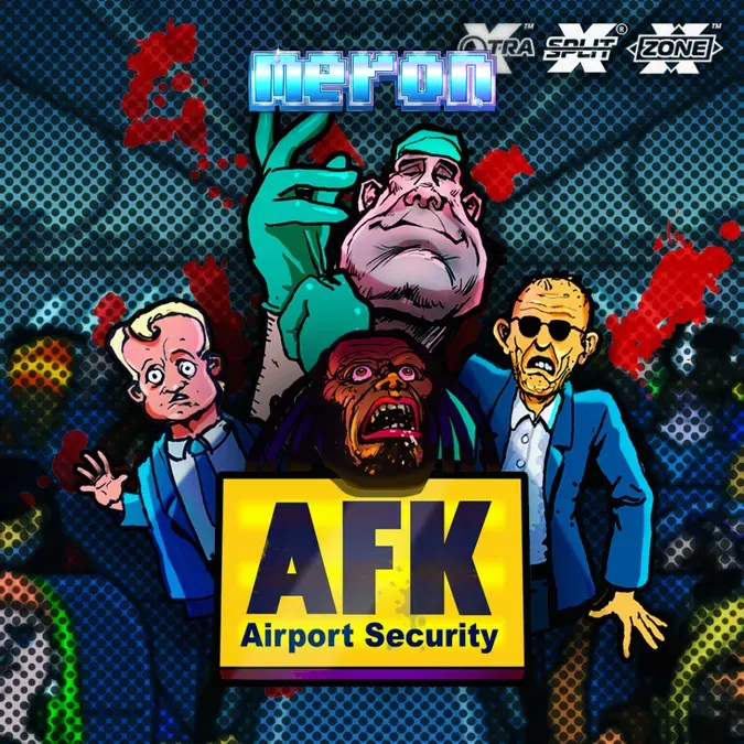 Tampilan visual slot AFK Airport Security dengan tema bandara yang kacau